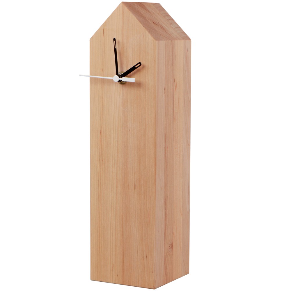 Stolové hodiny z jelšového dreva Nørdifra Blocks House
