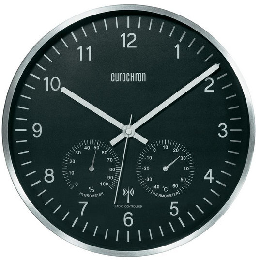 Nástenné hodiny DCF, Eurochron Multi 6401, 31cm