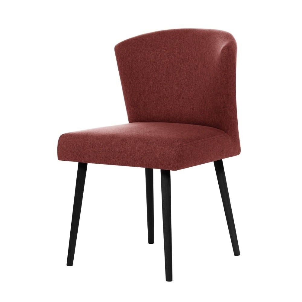 Tehlovočervená jedálenská stolička s čiernymi nohami My Pop Design Richter