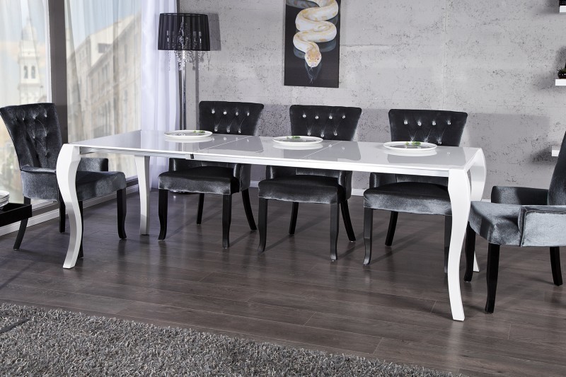 Jedálenský stôl STORFOSNA 170-230 cm - biela