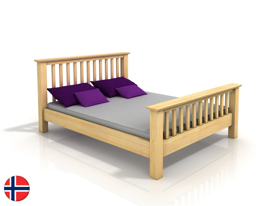 Manželská posteľ 160 cm Naturlig Leikanger (borovica) (s roštom)