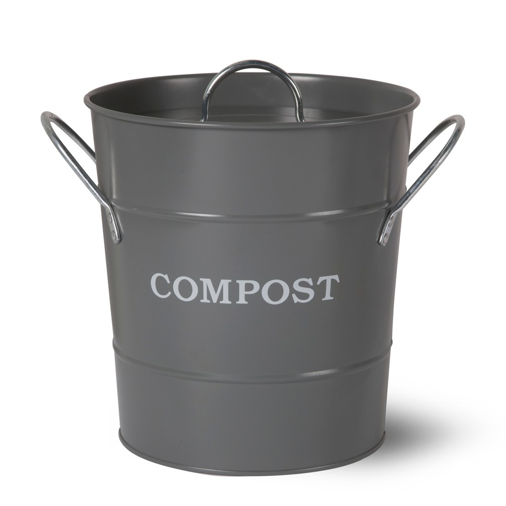 Tmavosivý kompostér s vrchnákom Garden Trading Compost, 3,5 l