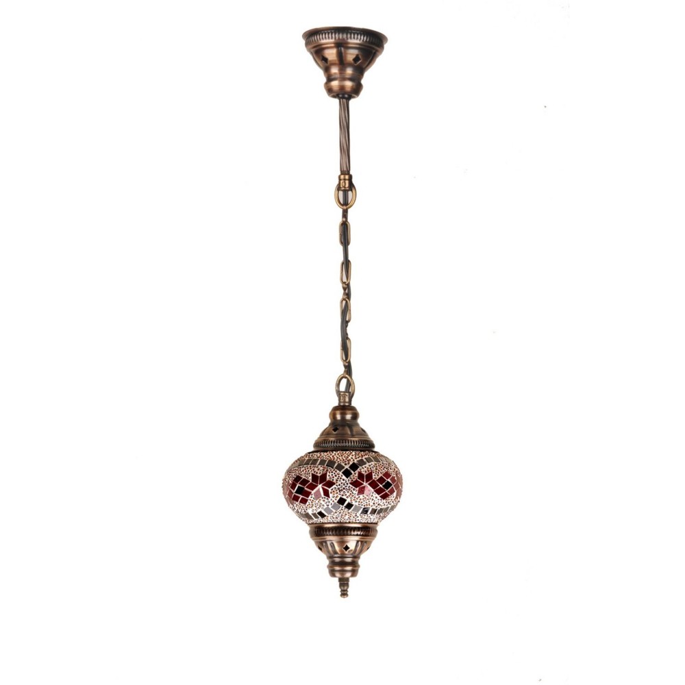 Sklenená závesná lampa Homemania Syrakusy, ⌀ 17 cm