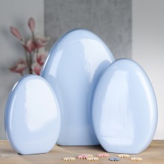 Bighome - Dekoratívne vajce SHINE, 26 cm - modrá