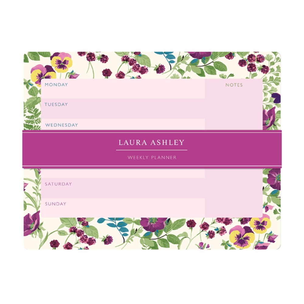 Týždenný plánovač Laura Ashley Parma Violets by Portico Designs, 54 stránok