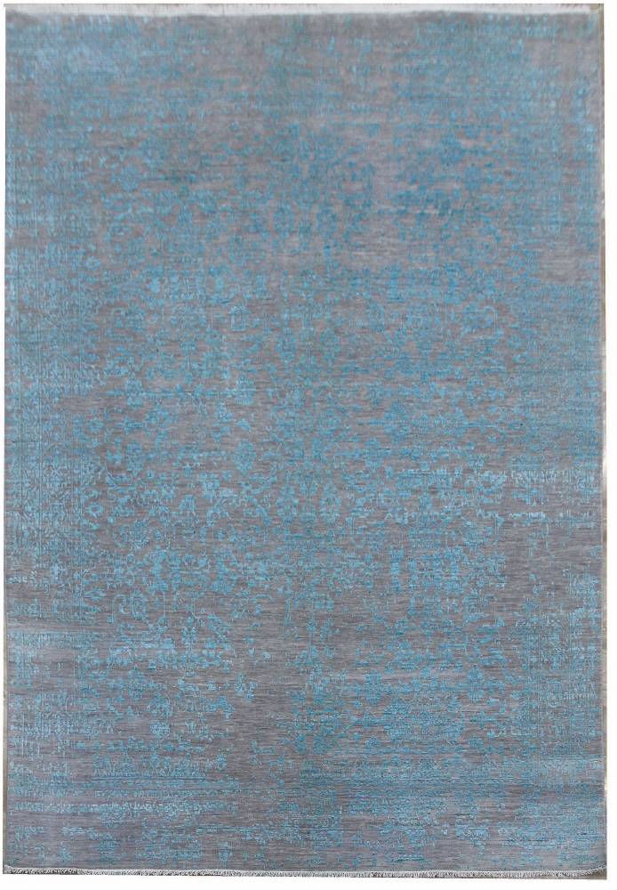 Diamond Carpets koberce Ručně vázaný kusový koberec Diamond DC-JK 1 Silver/light blue - 275x365 cm