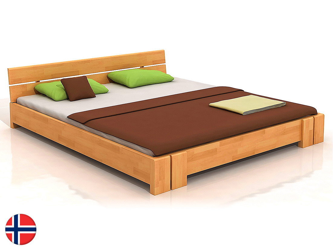 Manželská posteľ 200 cm Naturlig Tosen (buk) (s roštom)