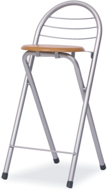 TEMPO KONDELA BOXER barová stolička - buk / aluminium