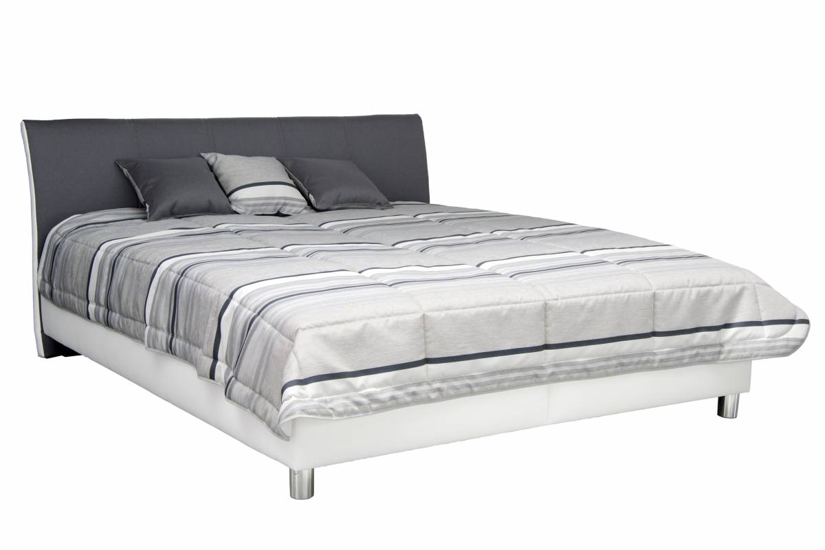 Manželská posteľ 180 cm Blanár Columbia (biela) (s roštom a matracom IVANA)