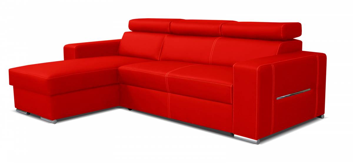 Rohová sedačka Aris L+2F (červená) (L)