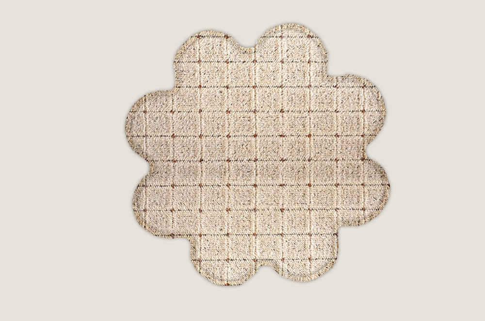 Vopi koberce Kusový koberec Udinese béžový kytka - 160x160 kytka cm