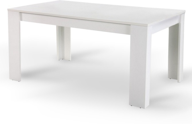 Jedálenský stôl, biely, 160x90 cm, TOMY