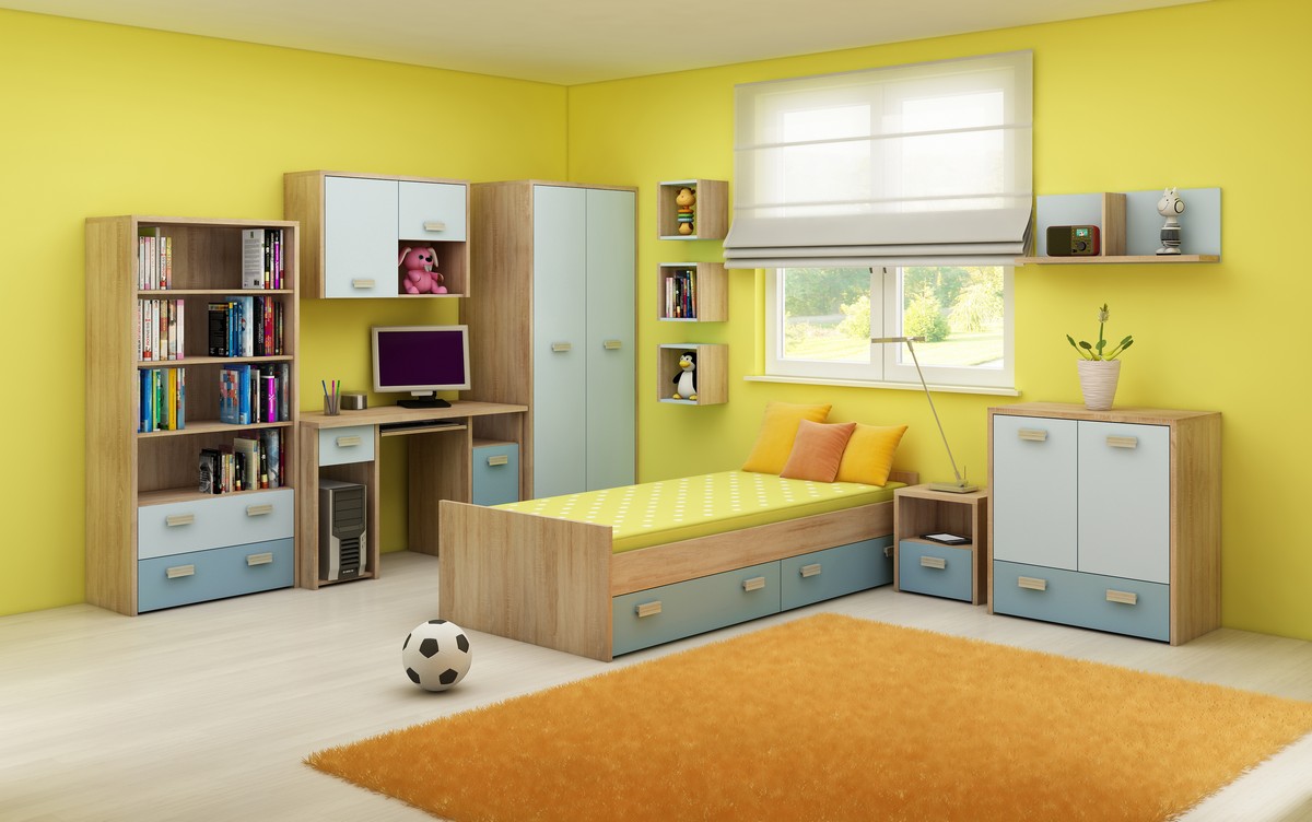 Detská izba Kitty 2 Sonoma svetlá + modrá