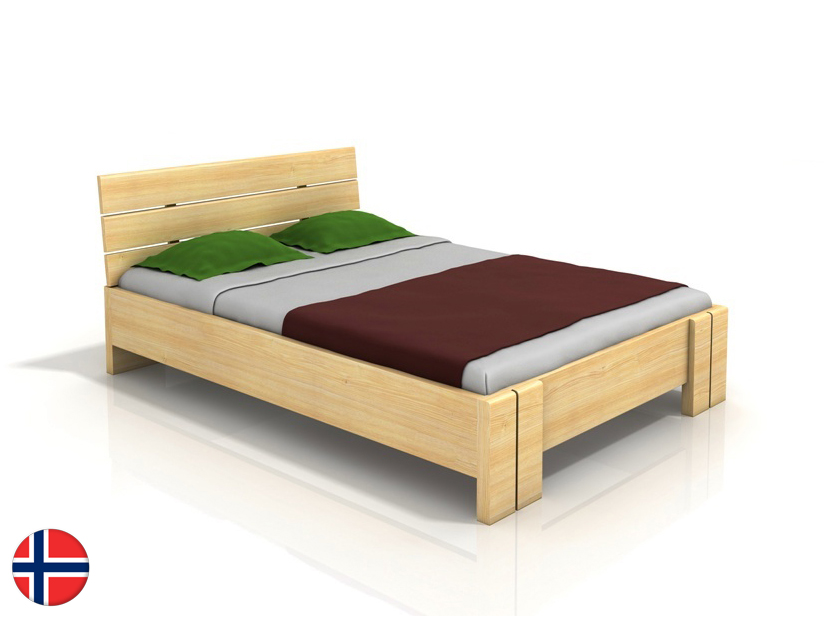 Manželská posteľ 160 cm Naturlig Tosen High (borovica) (s roštom)