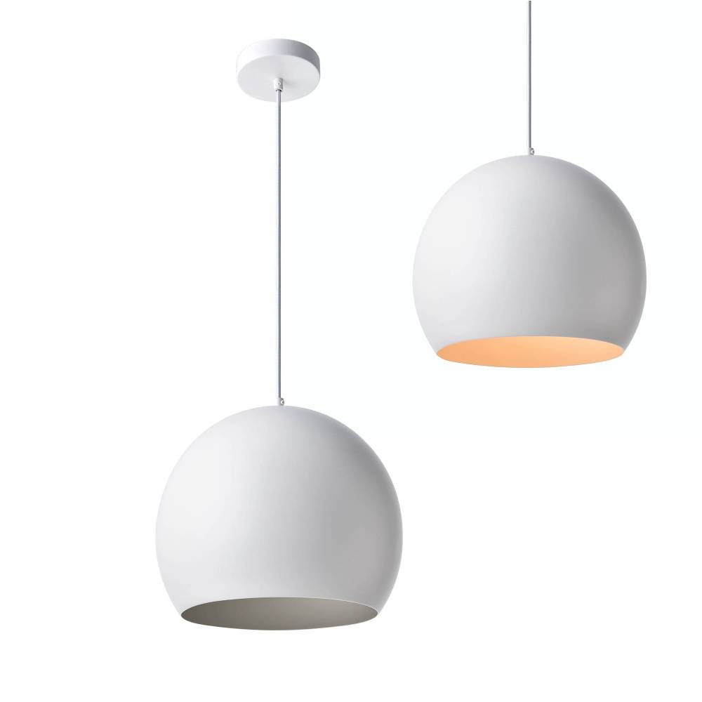 [lux.pro]® Dekoratívna dizajnová design závesná lampa / stropná lampa - biela (1 x E27)