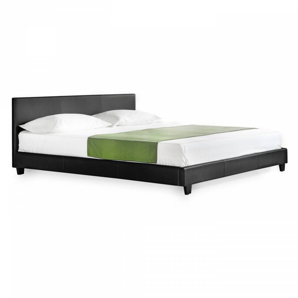 Corium® Moderná čalúnená posteľ - 200 x 140 cm (čierna)