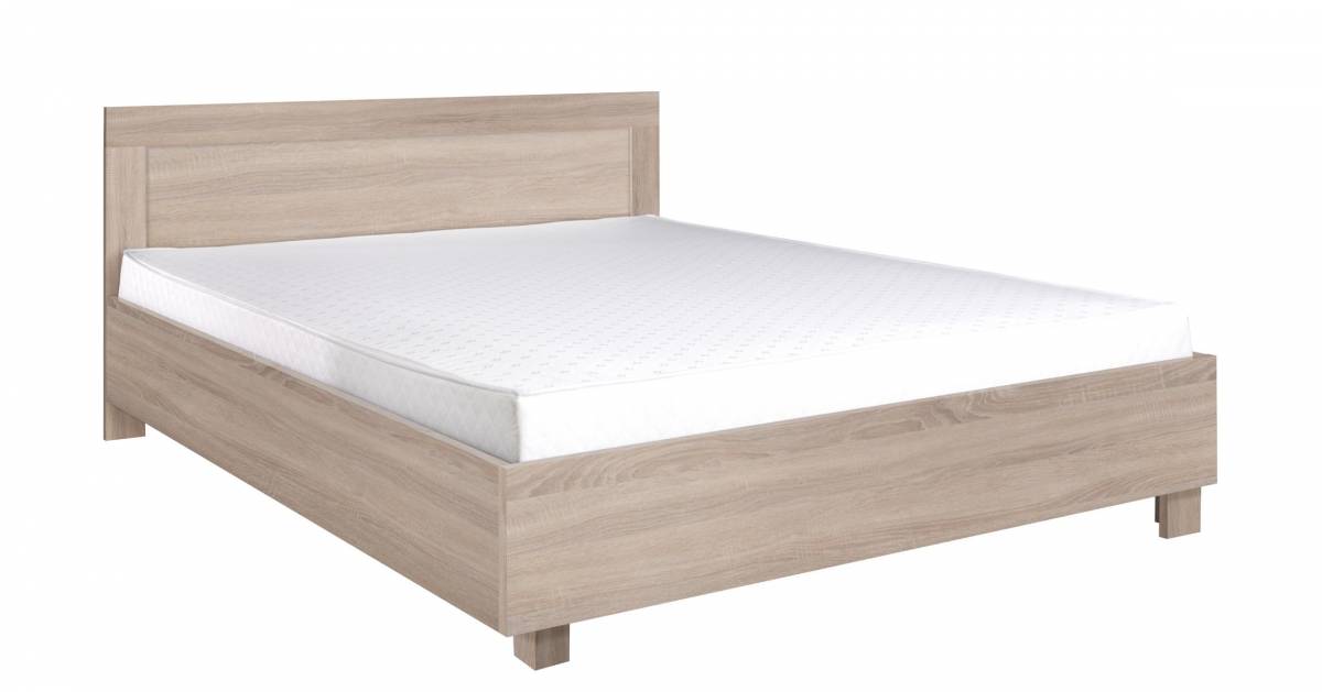 Manželská posteľ 160 cm C22 (dub sonoma) (s matracom a roštom)