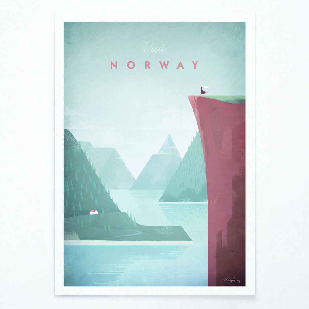 Plagát Travelposter Norway, A2