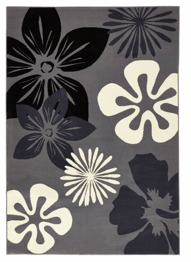 Hanse Home Collection koberce Kusový koberec GLORIA Flora Gray - 80x150 cm