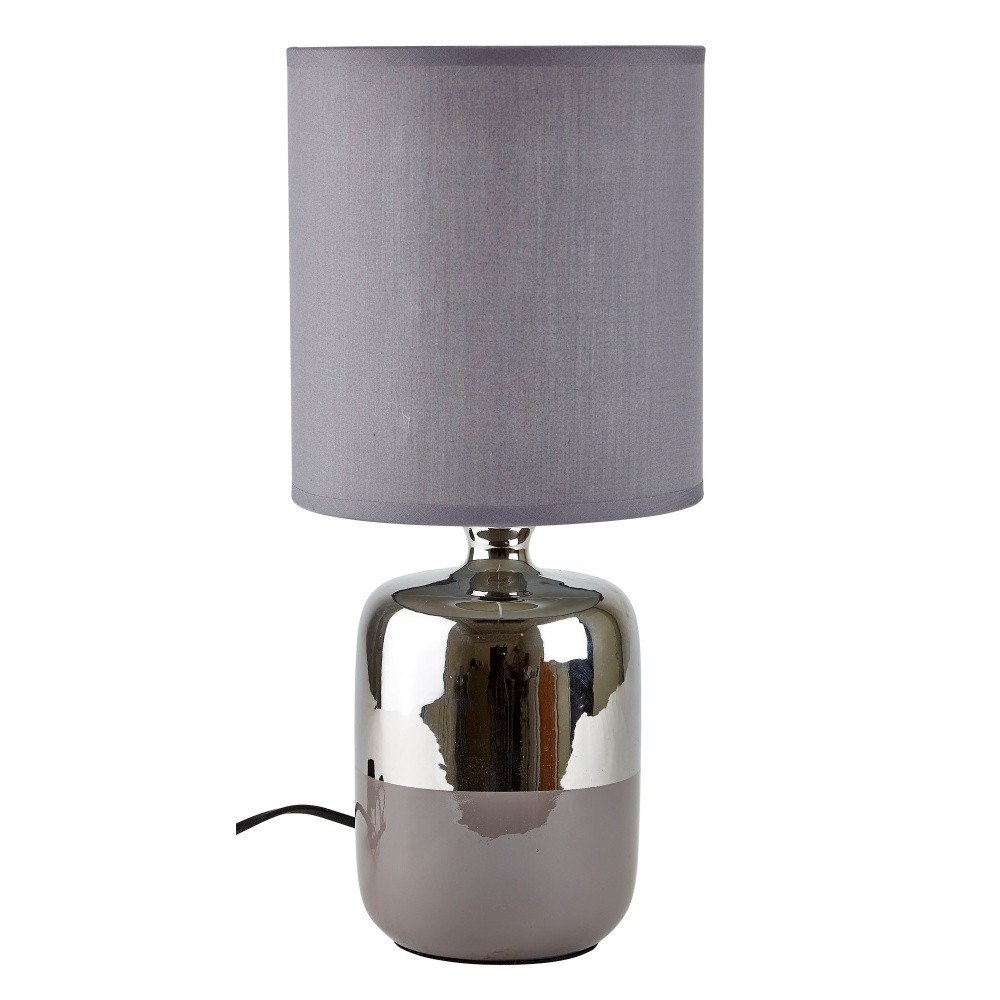 Lampa so sivým tienidlom KJ Collection Light, výška 31,5 cm