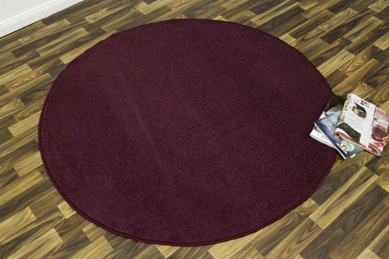 Hanse Home Collection koberce Kusový koberec Nasty 102368 Brombeer Violett kruh - 200x200 (průměr) kruh cm