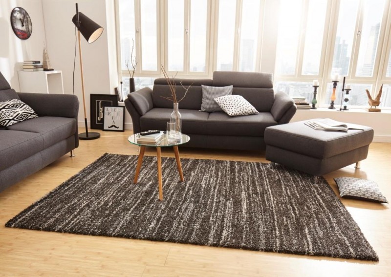 Mint Rugs - Hanse Home koberce Kusový koberec Nomadic 102695 Schwarz Grau Meliert - 160x230 cm
