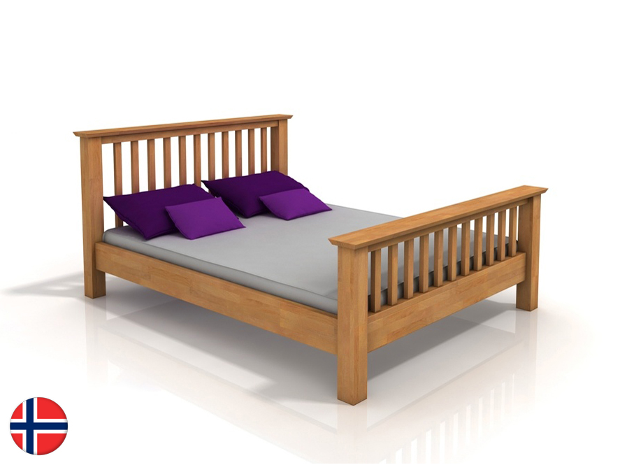 Manželská posteľ 160 cm Naturlig Leikanger (buk) (s roštom)