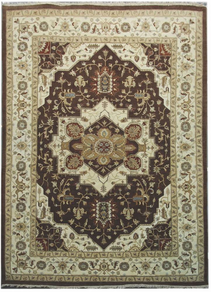 Diamond Carpets koberce Ručně vázaný kusový koberec Diamond DC-SIRAPI Brown/ivory - 275x365 cm