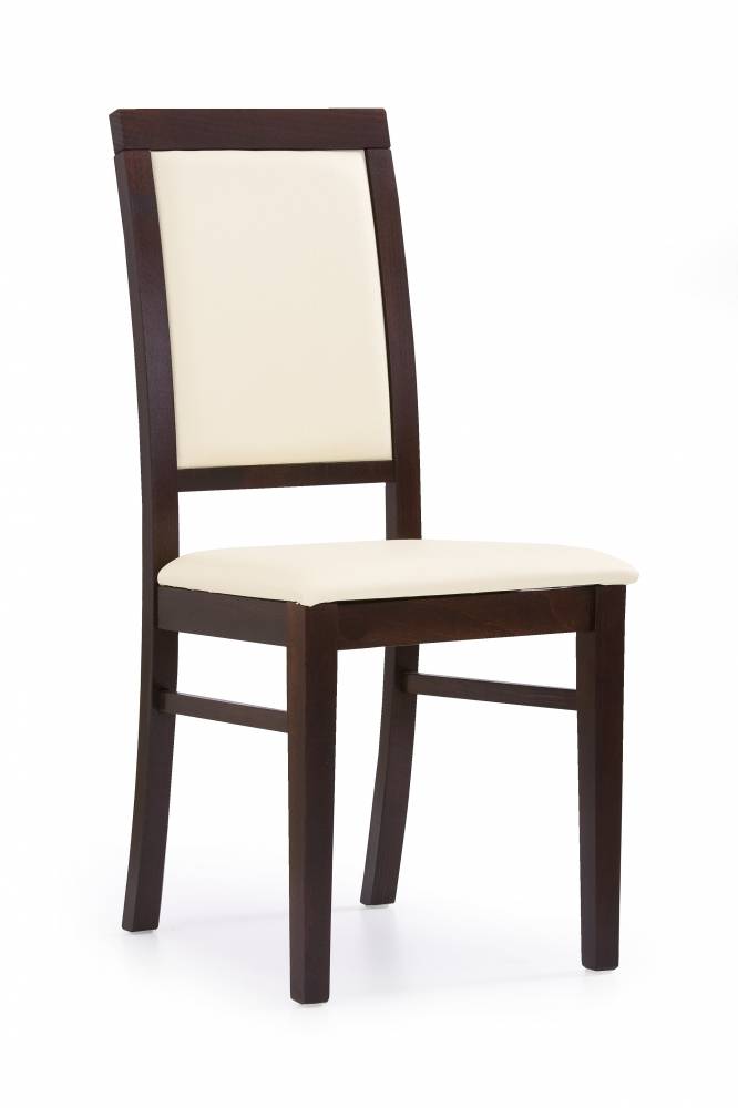 Jedálenská stolička Sylwek 1 (orech tmavý + krémová)