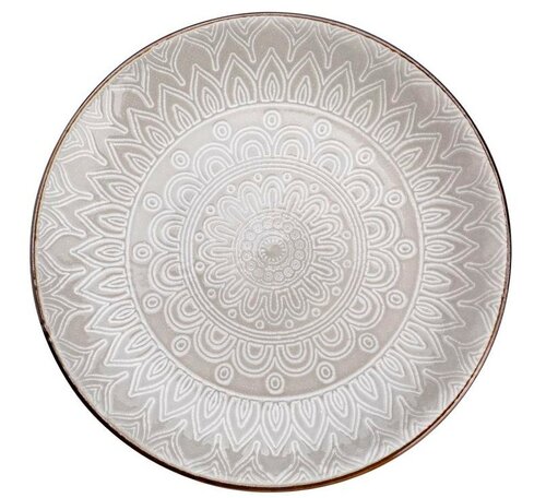 Florina Keramický dezertný tanier Maroko 20 cm, sivá