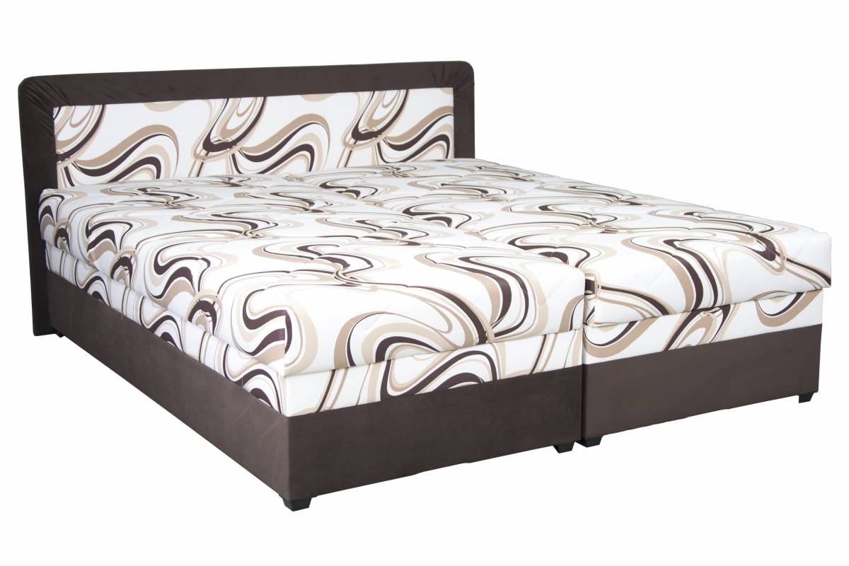 Manželská posteľ 180 cm Blanár Bologna (hnedá) (s roštom a matracom)