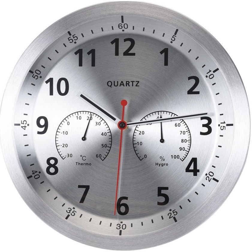 Nástenné hodiny Fremont strieborná, 35 cm