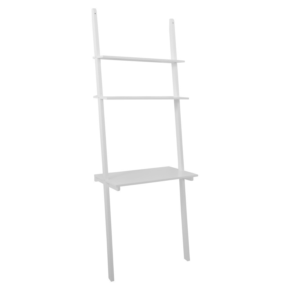 Biely rebrík s poličkami RGE Emil, 200 x 70 cm
