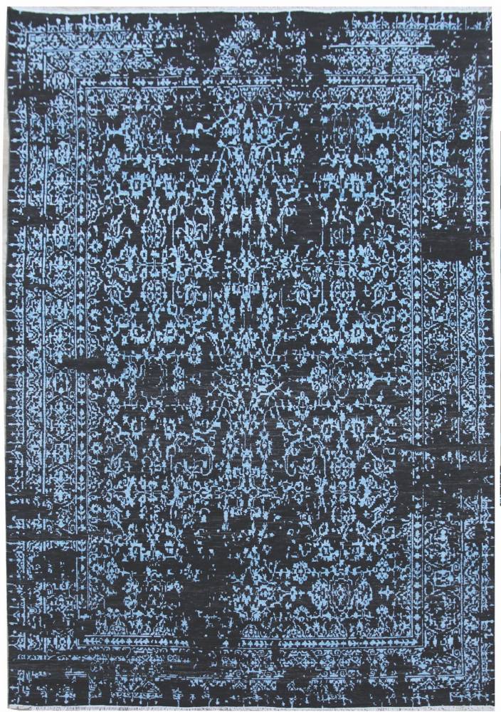 Diamond Carpets koberce Ručně vázaný kusový koberec Diamond DC-JK 1 Denim blue/aqua - 305x425 cm