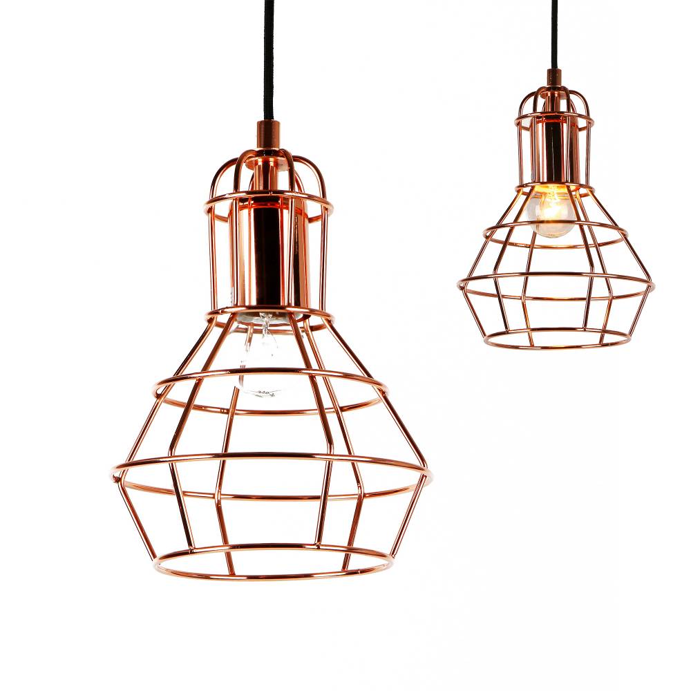 [lux.pro]® Dekoratívna dizajnová design závesná lampa / stropná lampa - meď (1 x E27)