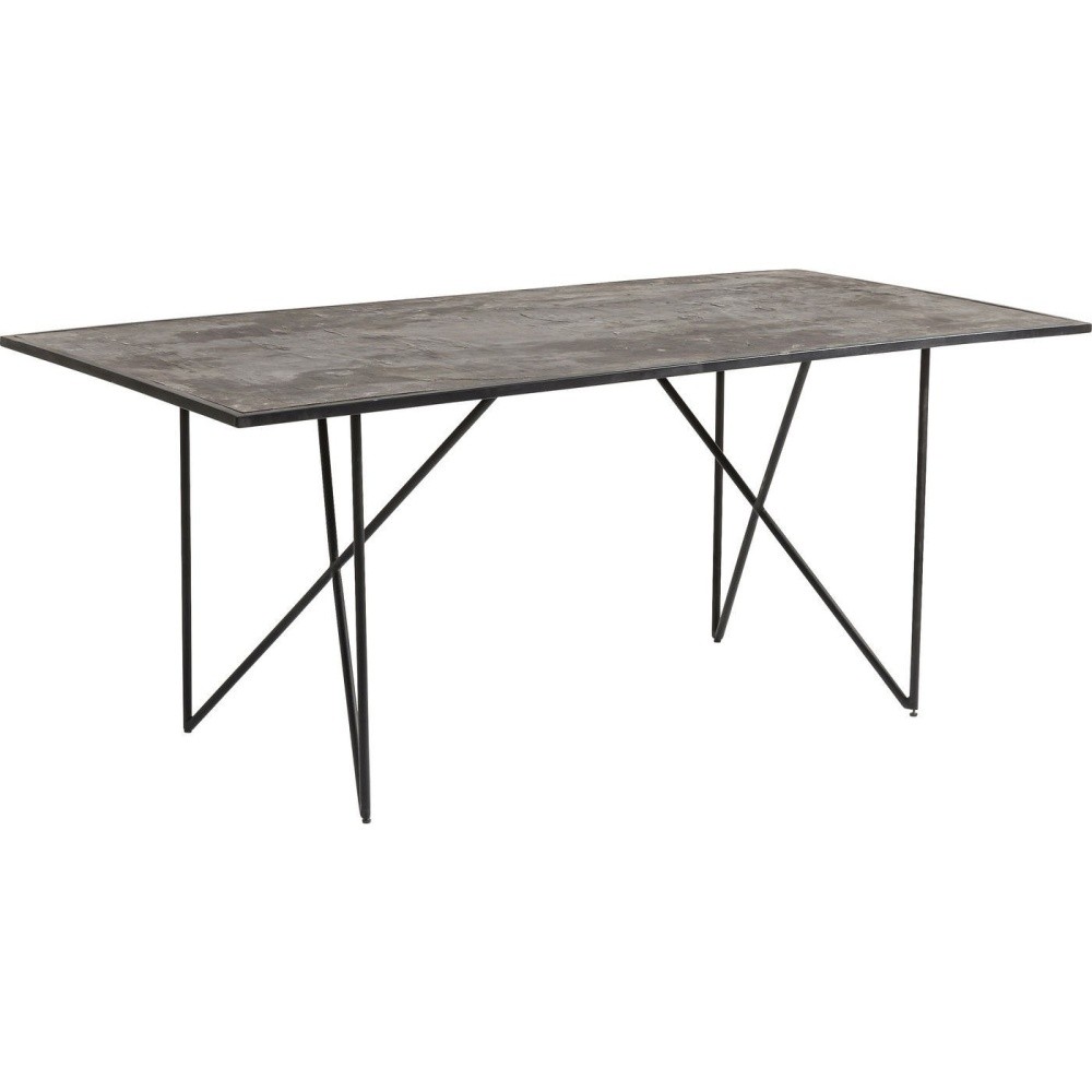 Sivý stôl Kare Design Quarry, 180 x 76 cm