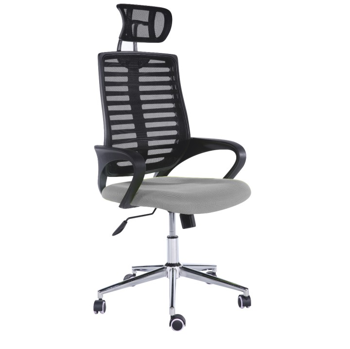 Kancelárska stolička Flore (čierna + sivá)