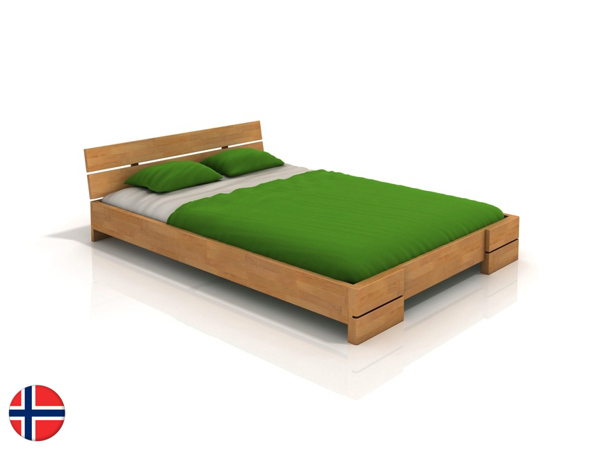 Manželská posteľ 180 cm Naturlig Lorenskog (buk) (s roštom)