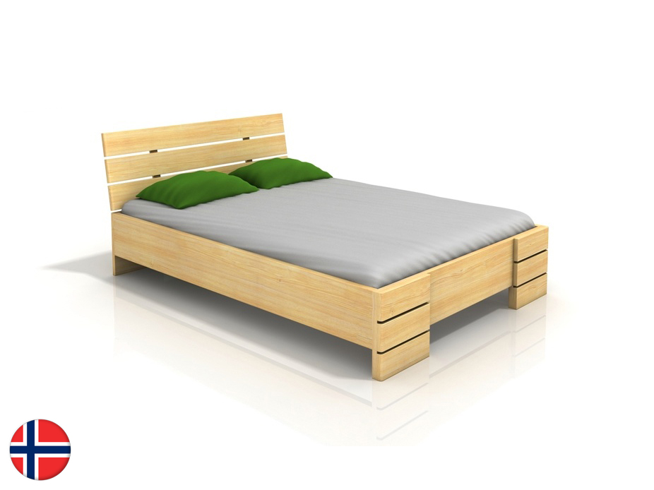 Manželská posteľ 200 cm Naturlig Lorenskog High BC (borovica) (s roštom)